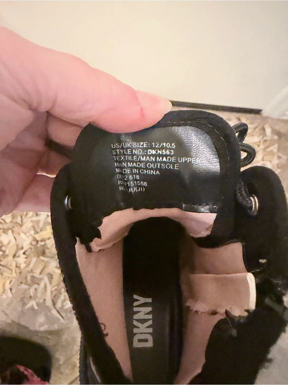 Dkny Black Patent & Sparkle Lace-Up Kids Boots